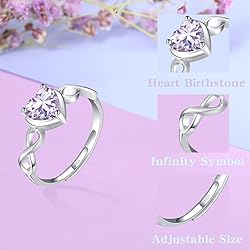 Shysnow Alexandrite Birthstone June Ring for Women