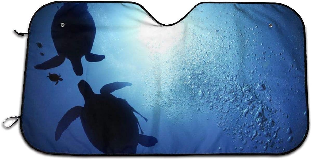 ~ Turtle Cubiertas de luz fluorescente Parabrisas de coche Parasol