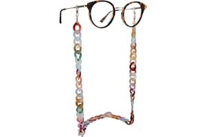 AOOLIA Acrylic Glasses Chain for Women Men Reading Eyeglass Strap Sunglasses Holder Mask Lanyard Chain for Adults