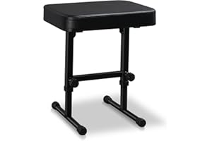 Ktaxon Keyboard Bench, Adjustable Stool Chair for Piano Keyboard Stand with Comfortable Padded Cushion（Black）