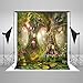 Fairytale Photography Backdrop 5x7 Green Tree Forest Outdoor Newborn Photo Studio Background Kids Baby Birthday Picture