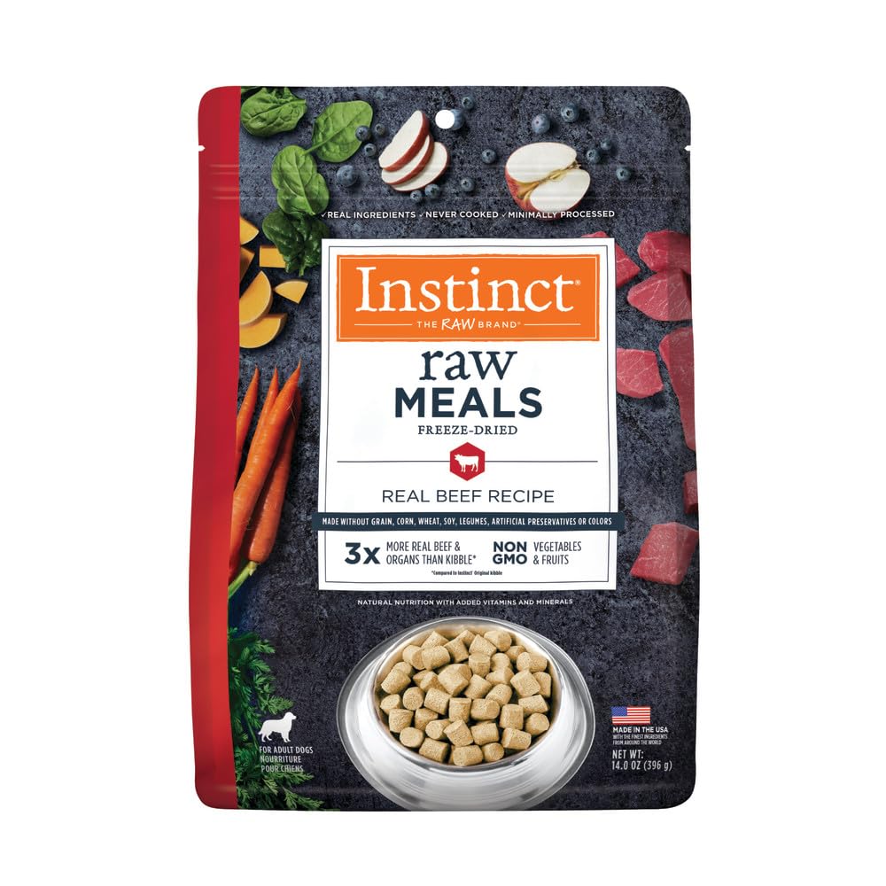 Instinct Freeze Dried Raw Meals, Natural Dry Dog Food, Grain Free - Real Beef, 14 oz. Bag Image