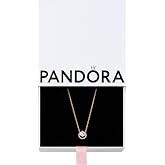 PANDORA Sparkling Round Halo Pendant Collier Necklace, 17.7"