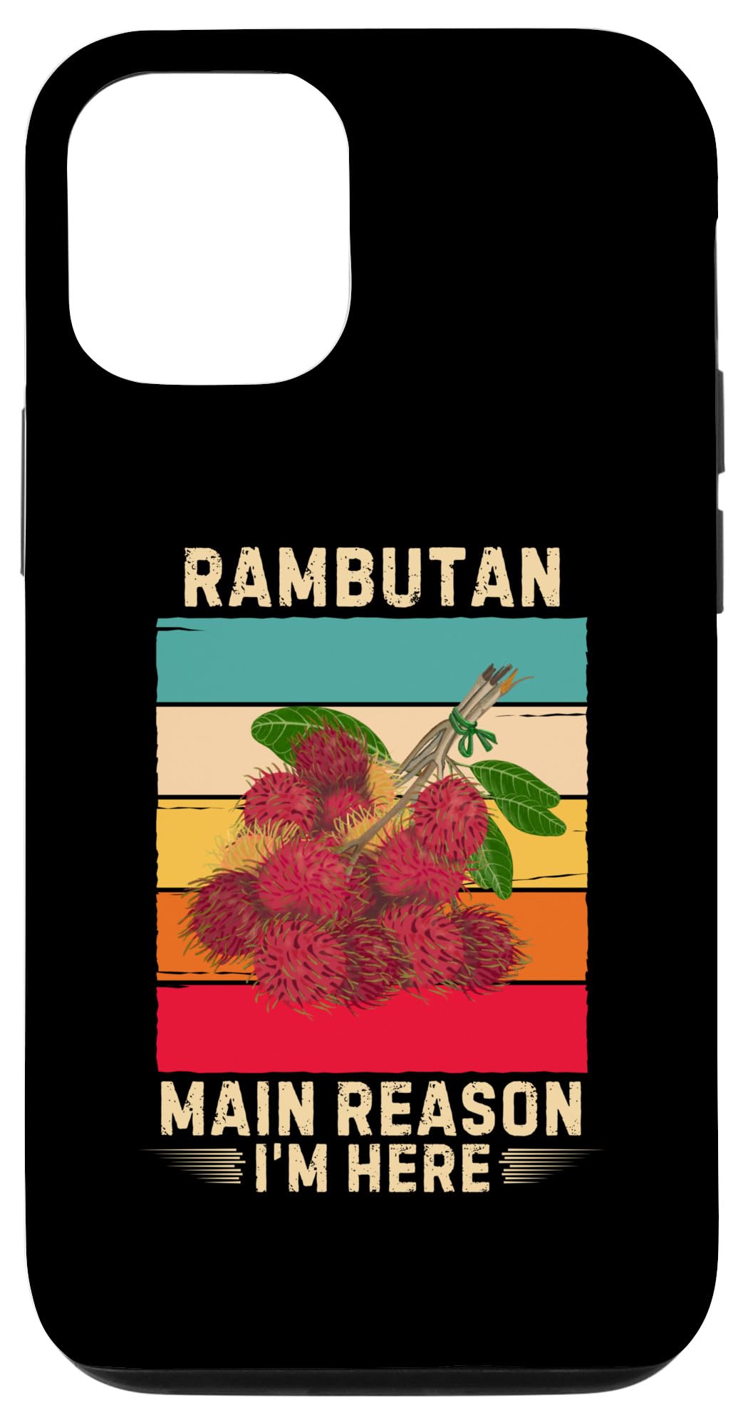 iPhone 15 Pro Retro Rambutan Main Reason I'm Here Rambutan Fruit Lover Case