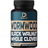 DEDICAD 12in1 Wormwood Black Walnut Clove Capsules - Immune, and Mood Support - 3 Month Supply - 90 Vegan Capsules