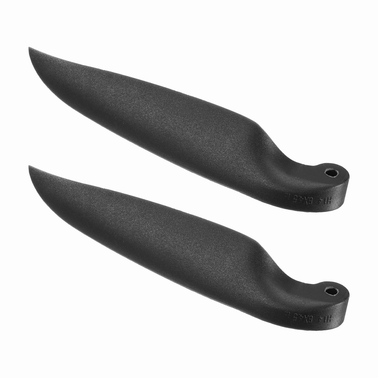 sourcing map RC Glider Propeller Replacement Prop Blades, 8x4.5 Inch RC Folding Propeller Nylon Blades Parts for Spinner D28-D48mm Glider Airplane Prop Replacement(Black, 1 Pair)