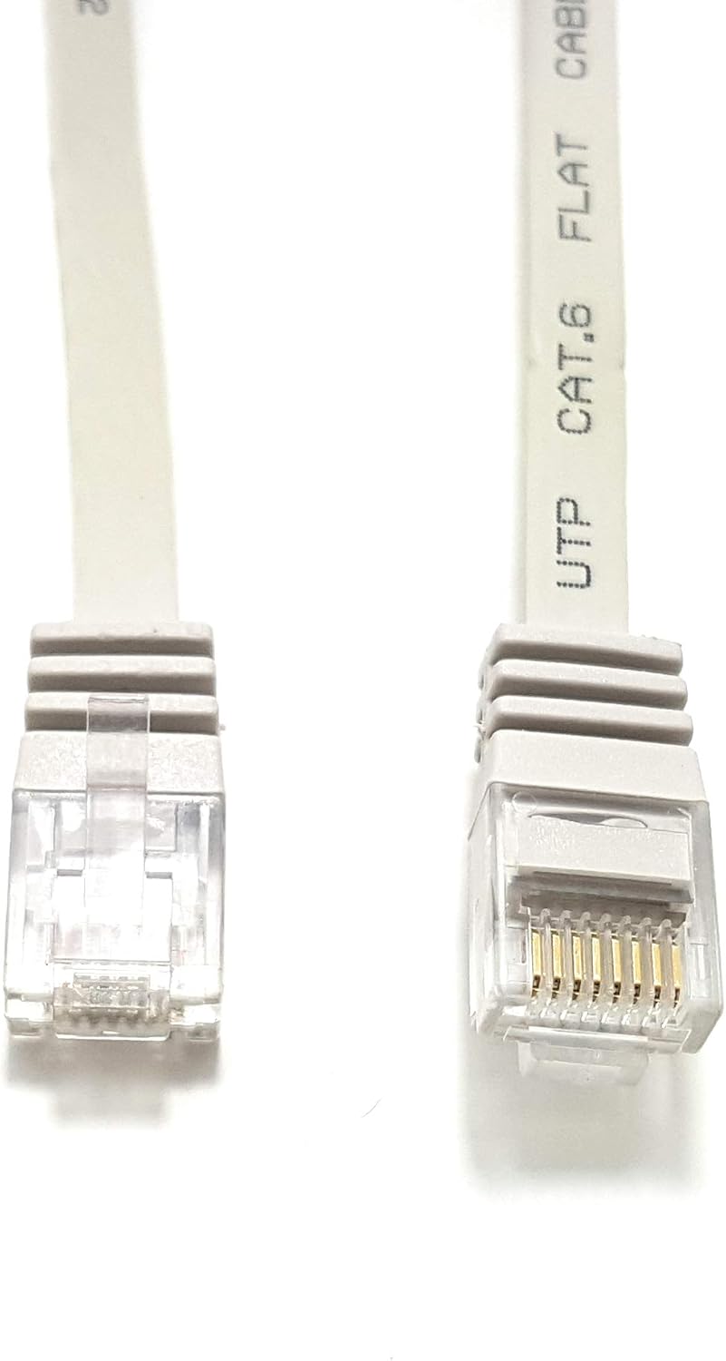 MainCore 10m Beige Flat Cat6 Ethernet RJ45 to RJ45 GIGABIT High Speed Network LAN Patch Moderm Router TV Cable Lead … (10m) - Image 3