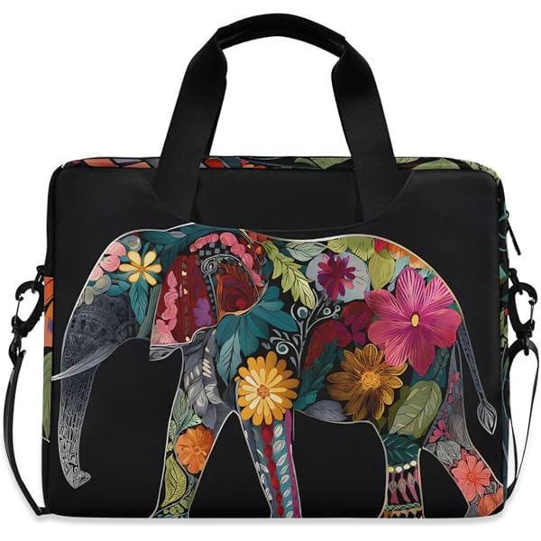 ALAZA Laptop Case Bag Sleeve Portable Crossbody Messenger Briefcase w/Strap Handle, 15-17 inch (Elephant) : Electronics