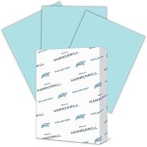 Domtar Multipurpose Blue Paper 8.5x11 - 20 Lb Weight, 3-Hole Punch, 500 Sheets