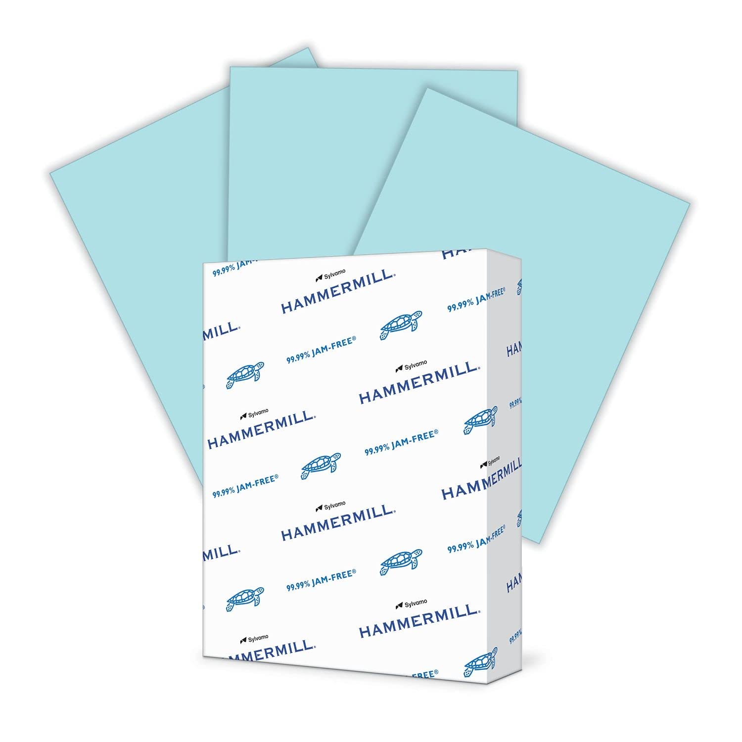 Photo 1 of Hammermill Colored Paper, 20 lb Blue Printer Paper, 8.5 x 11-1 Ream (500 Sheets) - Made in the USA, Pastel Paper, 103309R