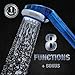 Shower Head - Universal Handheld Water Filter Shower Head with Replaceable 3-Stage Filter Cartridge To Remove Chlorine, Fluoride & Metals- Top Shower Water Purifier + BONUS: 1 Shower Filter (Blue)