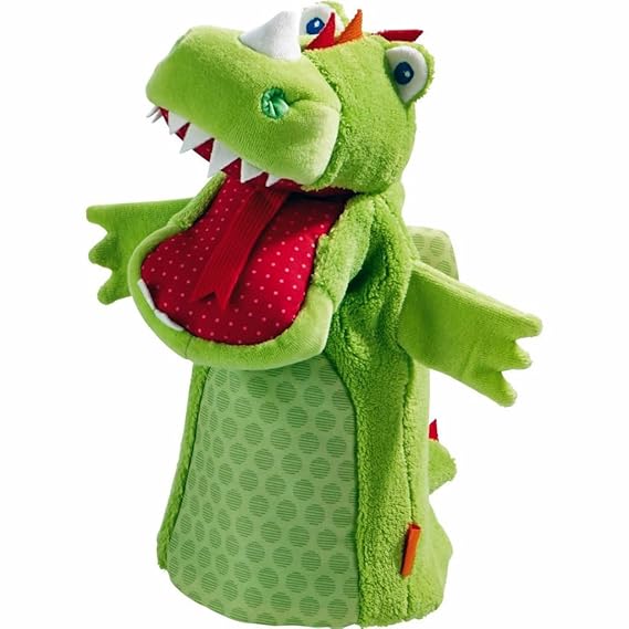 Haba 302525 - Handpuppe Drache, Kleinkindspielzeug