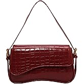 feujury Shoulder Bag for women Y2K Crossbody Vegan Leather Purse Straps Retro Clutch Hobo Hadbags with 2 Removable
