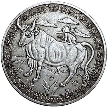 NLR FUN Taurus Commemorative Coin 1PC Silver Zinc Alloy 4cm Diameter