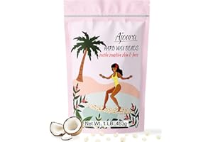 Ajoura 1lb Refill Wax Beans for Hair Removal Kit, Brazilian Coarse Waxing for Bikini, Face, Eyebrow, Back, Chest, Legs, Armpit, At Home Waxing Beads for Women Men