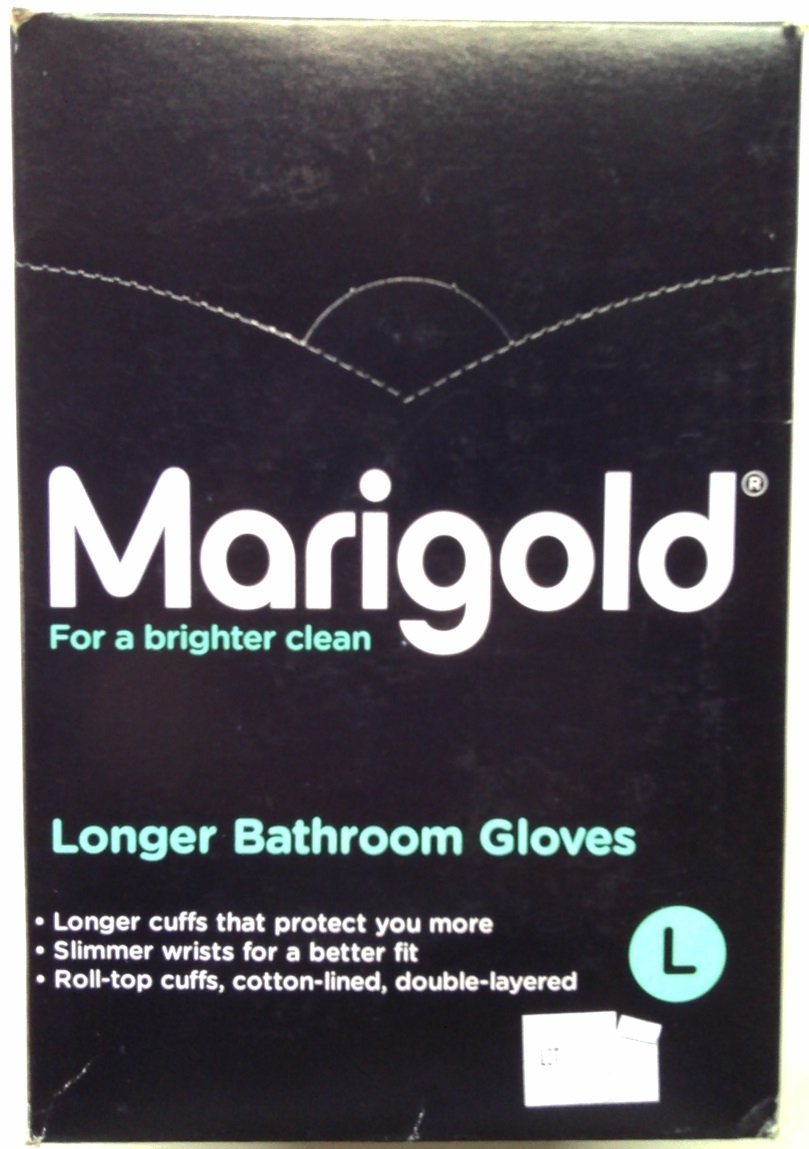 Marigold Longer Bathroom Gloves Large 3 Pairs