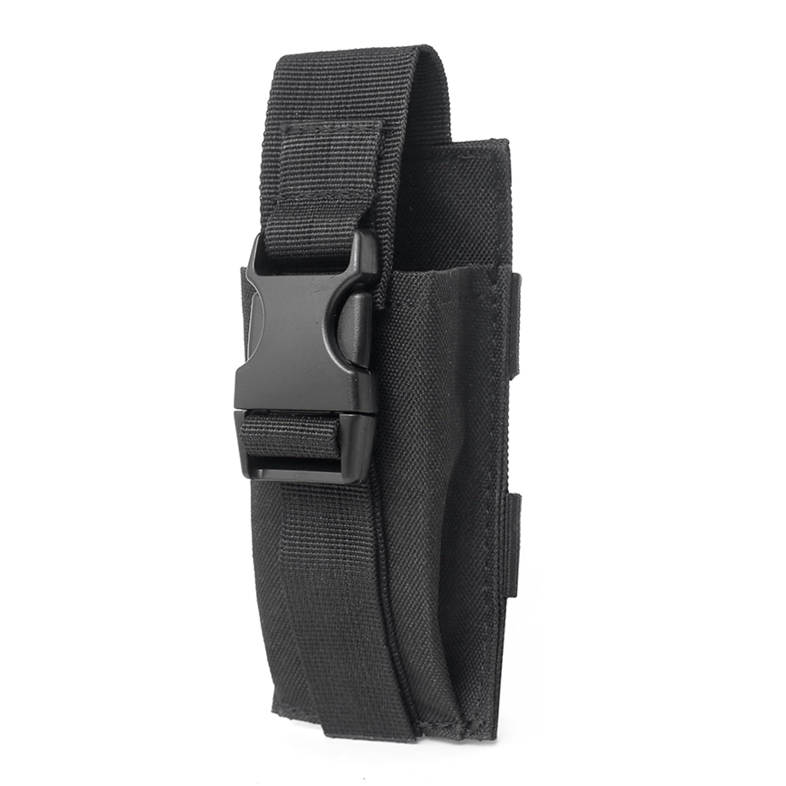 Azarxis Flashlight Pouch Holster, Tactical Molle Handheld LED Torch Holder Multifunctional Tool Carry Duty Belt Case Bag (Black)