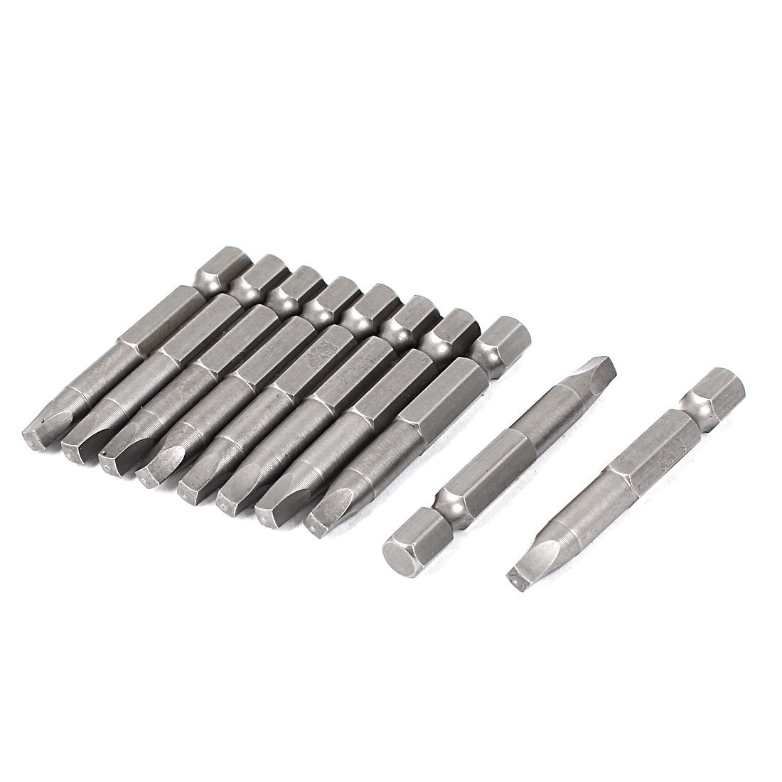 Sourcingmap 50mm Long S3 Square Tip Magnetic Screwdriver Bit 10 Pcs