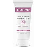 BIOTONE Dual-Purpose Massage Crème with Arnica and Ivy Extracts, Pure Ingredients, Effortless Glide, Luxurious Feel, More Workability, Less Reapplications