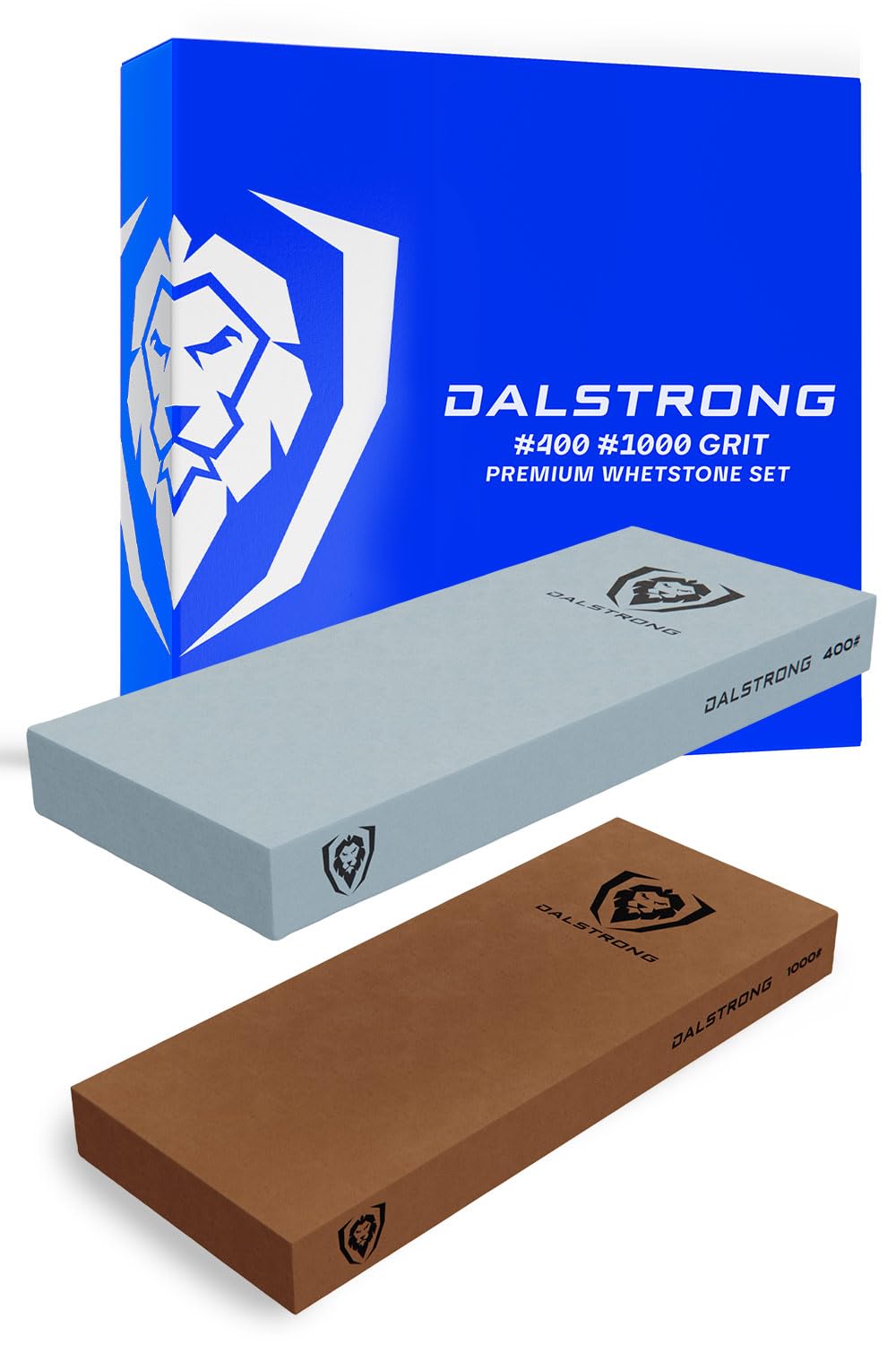 DALSTRONG Premium Whetstone Kit - #1000/#400 Knife Sharpening Kit - Extra Large Grit Stones - Top-Grade Corundum - Thick Knife Sharpening Stone - Whetstone Set Knife Sharpener - Ultra-Durable