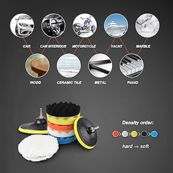 6 Inch Car Polishing & Buffing Sponge Pads Kit Wool