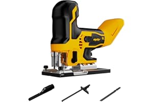 FORDWALT Mellif Cordless Jig Saw for Dewalt 20V MAX/Mellif 20V Battery(No Battery), Brushless Orbital Jigsaw Tool with 3800 Blade Speed, LED Light, 6 Variable Speed, Bevel Angle(0°-45°) and 4 Orbital Settings