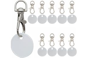 NWSRAYU Portable Plastic Shopping Trolley Quarter Coin Tokens Keyrings for Men Women Shopping Cart Grocery Shopping Trolleys