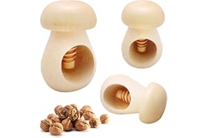 Wooden Spiral Screw Nutcracker Cracker Mushroom Nut Shell Cracker Crusher
