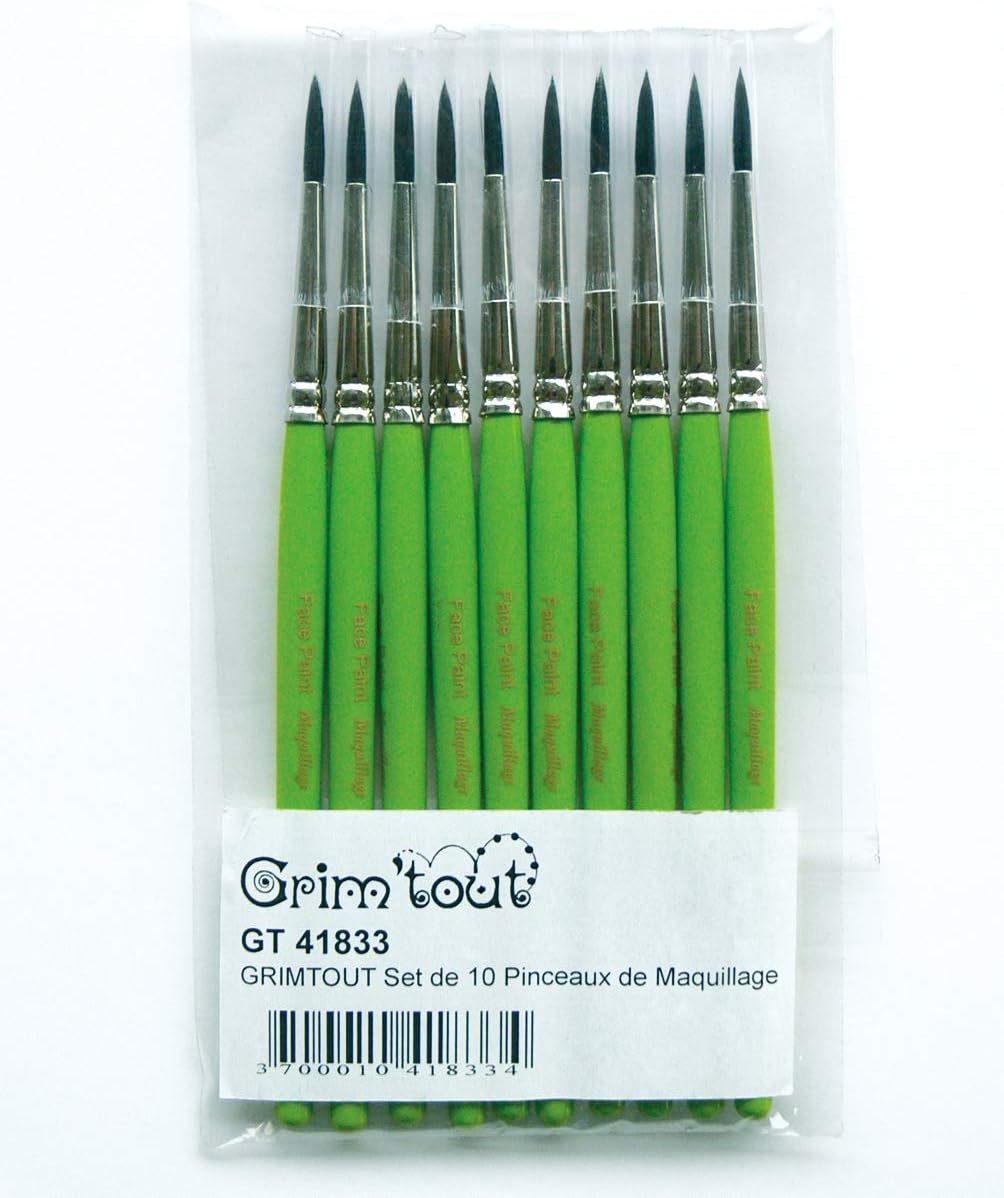 Oz International gt41833 - Makeup Brushes (Pack of 10, Green