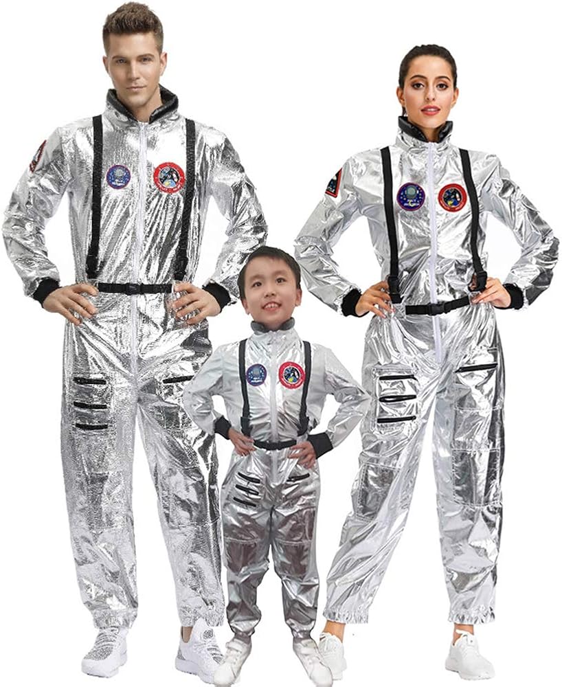 Astronaut Costume Adults Children for Halloween Cosplay Spaceman