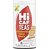 The Republic of Tea HiCAF Cinnamon Toast Black Tea, High Caffeine, 50 Count | A bold cup foranytime. Brisk and full-bodied with notes of warming spice and buttery caramel. Gluten Free &amp; Carb Free.