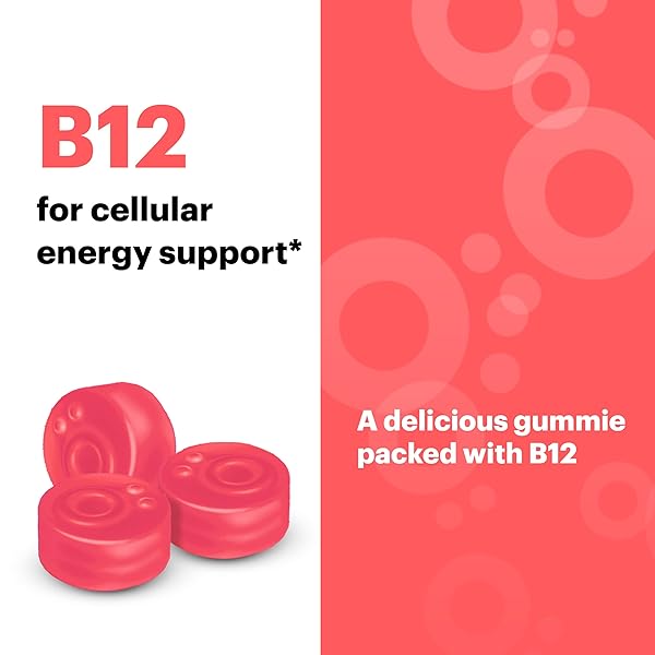VOOST, VITAMIN B12 GUMMIES, SUPPLEMENT WITH 500MCG VITAMIN B12 FOR ENERGY SUPPORT AT THE CELLULAR LEVEL*, ADULT CHEWABLE VITAMIN, POMEGRANATE CITRUS FLAVORED, 30 DAY SUPPLY – 90 COUNT