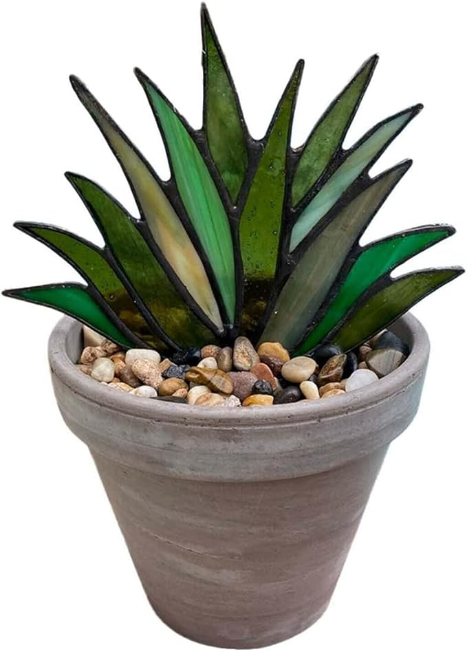 Suncatcher Stained Agave Plante Mini Artificial Agave Plants Decor