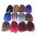 3pcs/Pack 10'' Afro Kinky Twist Hair Crochet Braids Ombre Purple Braiding Hair Synthetic Marlybob Curly Crochet Hair Pieces (T1B/PUR)