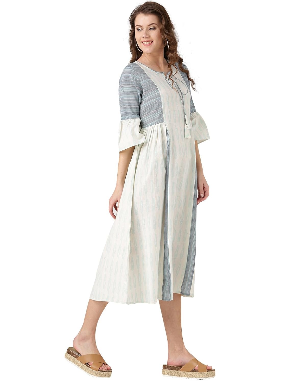 desi fusion women's cotton a-line dress