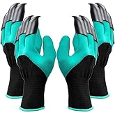 UrbAmerican 2 Pairs Garden Gloves with Claws for Women and Men Both Hands Gardening Work Gloves Garden Gloves Yard Work Safe Gloves for Easy Digging Planting