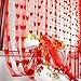 Valentines Day Window Curtains - 41x72 Inch Romantic Hearts Shaped Lace Curtains Window/Bathroom Curtains Decorations