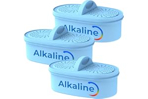 Alkaline Filters Replacement for All Waterdrop Pitcher Filtration System, Fits Waterdrop WD-PF-AL, Reduces PFOA/PFOS, Chlorine, Last Up to 100 Gallons,3 Pack, AQUA CREST