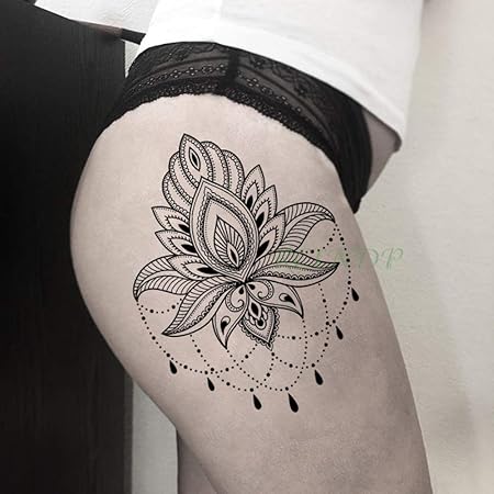 Tzxdbh 3pcs étanche Autocollant De Tatouage Rose Tattoo Girl
