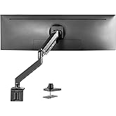 VIVO Premium Aluminum Heavy Duty Monitor Arm for Ultrawide Screens up to 49 inches and 33 lbs, Single Wall Mount, Pneumatic H