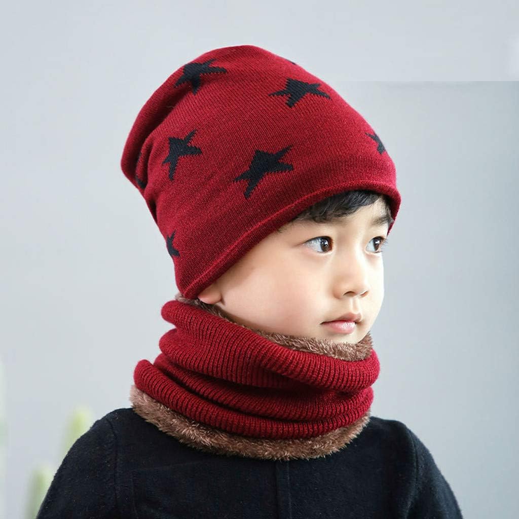 girls red hat and scarf