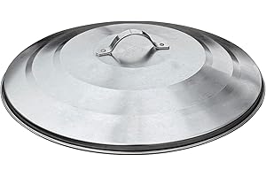 Plexon Trash Can Lid, Compotible with 13-Gallon Round Fire Resistant Garbage Container, Lid for Galvanized Steel Waste Bin