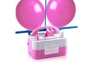 QIPUMP Balloon Pump Electric,110V 600W Balloon Blower Inflator Dual Nozzle Air Pump Balloons Inflator for Decoration, Party, Sport,Gifts:2 Balloon Tying Tools