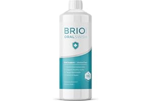 BRIOTECH Pure Hypochlorous Acid Oral Swish, Alcohol Free Mouthwash Rinse, Gentle Oral Care Hygiene, Fight Bad Breath, Support Against Plaque, Gum Irritation & Tender Gums, 32 fl oz