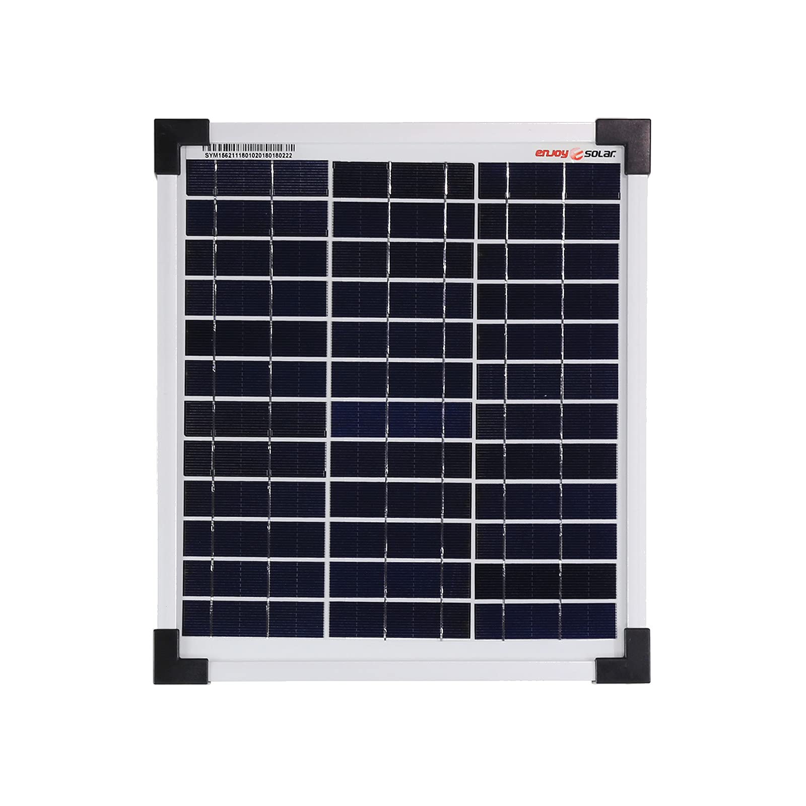 enjoy solar® Poly 12V 36V polycrystalline solar panel solar cell 50 W ideal for motor-home, garden shed, boat (10 W)