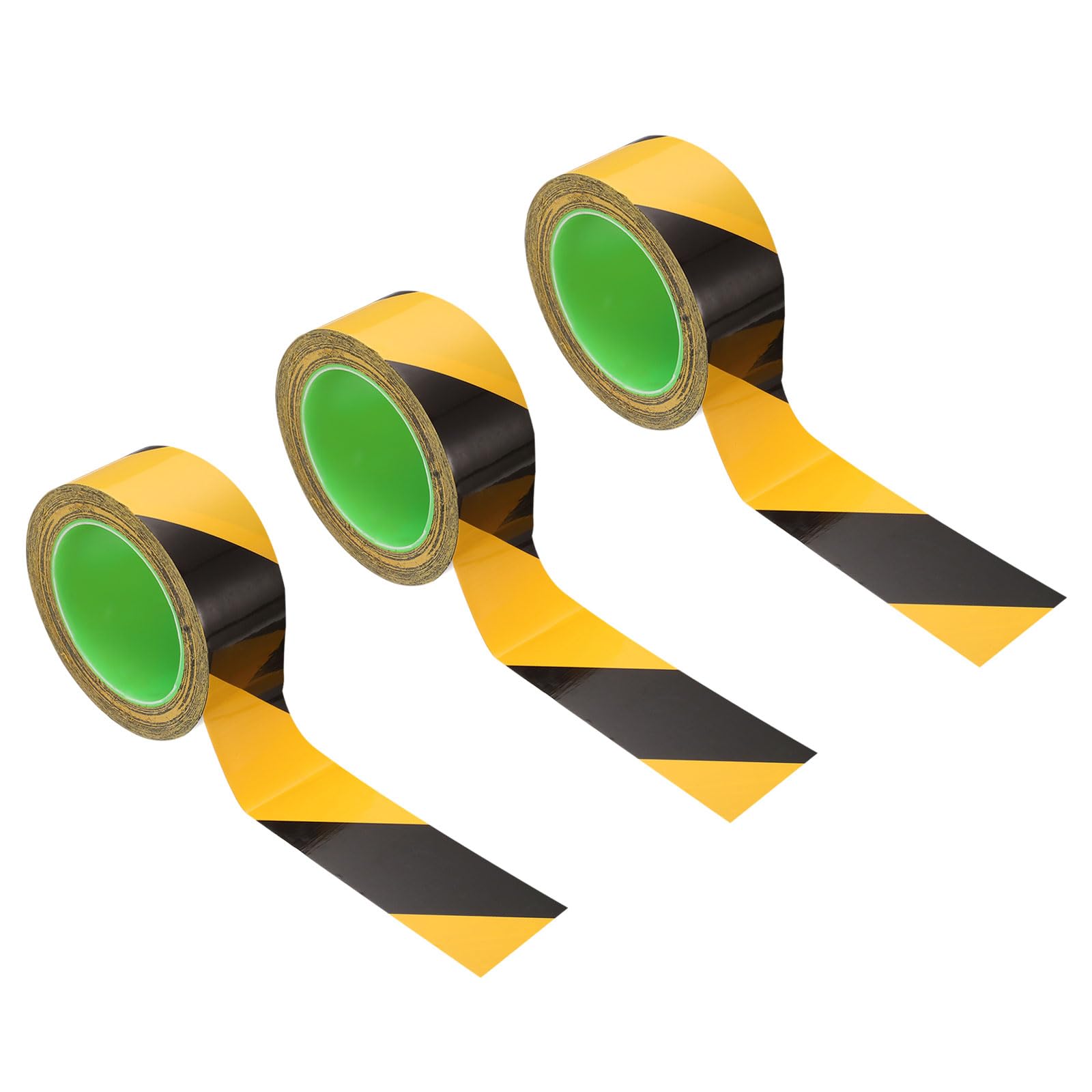 PATIKIL Safety Caution Tape 33m x 48mm, 3 Pack Safety Warning Stripe Tape Floor Tape for Marking Floor Walls Stair, Black Yellow