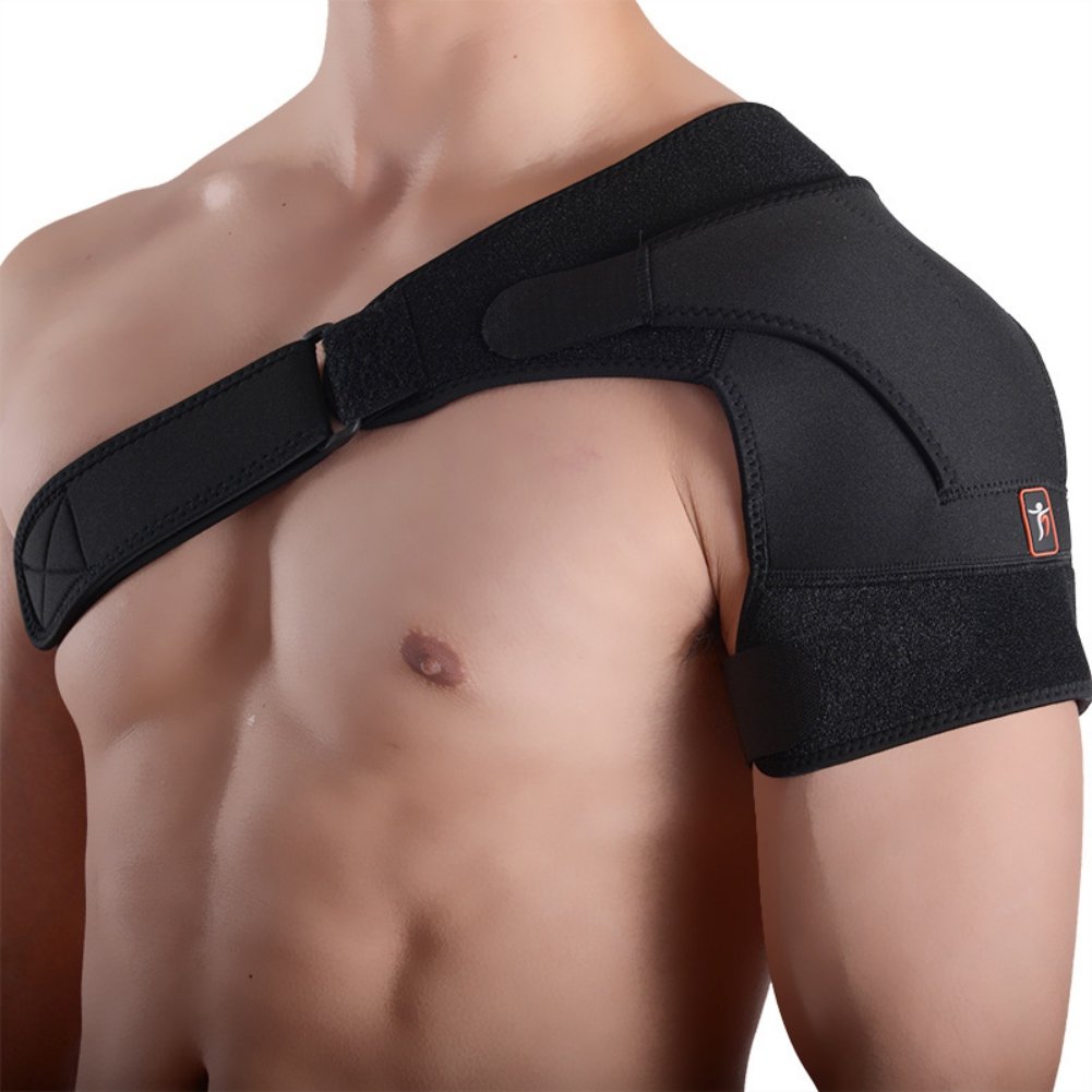 ITODA Shoulder Support Brace Gym Sports Brace Shoulder Support Sleeve Strap Upper Arm Shoulder Wrap for Rotator Cuff Dislocated AC Joint Shoulder Pain Relief
