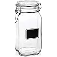 Bormiolio Rocco Jar with Chalkboard, 50.8 Oz
