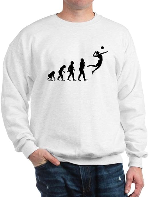 CafePress Volleyball Sweatshirt Classic Crew Neck Sweatshirt Amazon.de Bekleidung