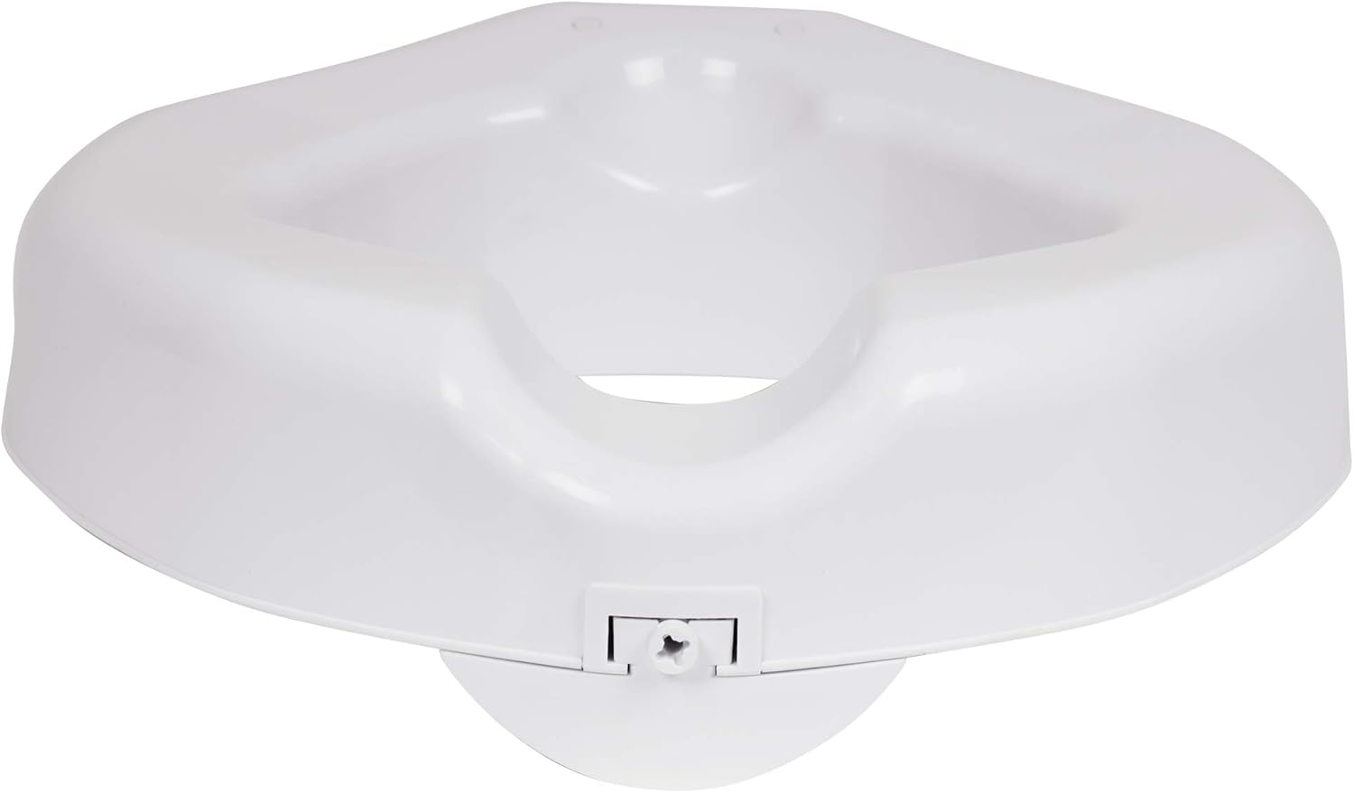 Carex Raised Toilet Seat with Extra Wide Opening - Toilet Seat Riser with Safe Lock - Adds 4 1/2" to Height of Toilet: Health & Personal Care